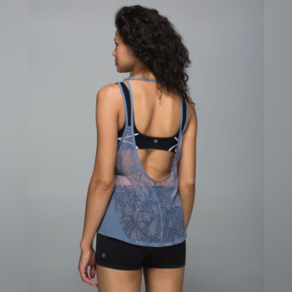 Lululemon Athletica Cool To Street Tank Blue Denim Size 8 - Picture 2 of 10